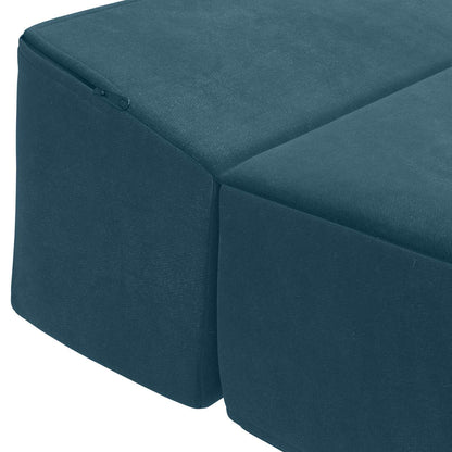 Divano Letto Pieghevole Blu 70 x 60 x 63 cm Velluto