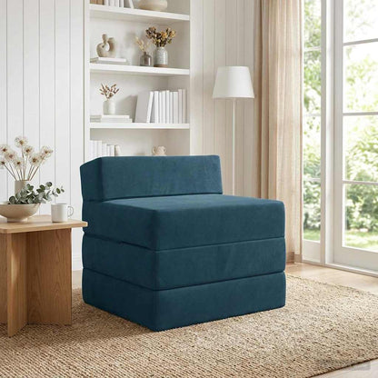 Divano Letto Pieghevole Blu 70 x 60 x 63 cm Velluto