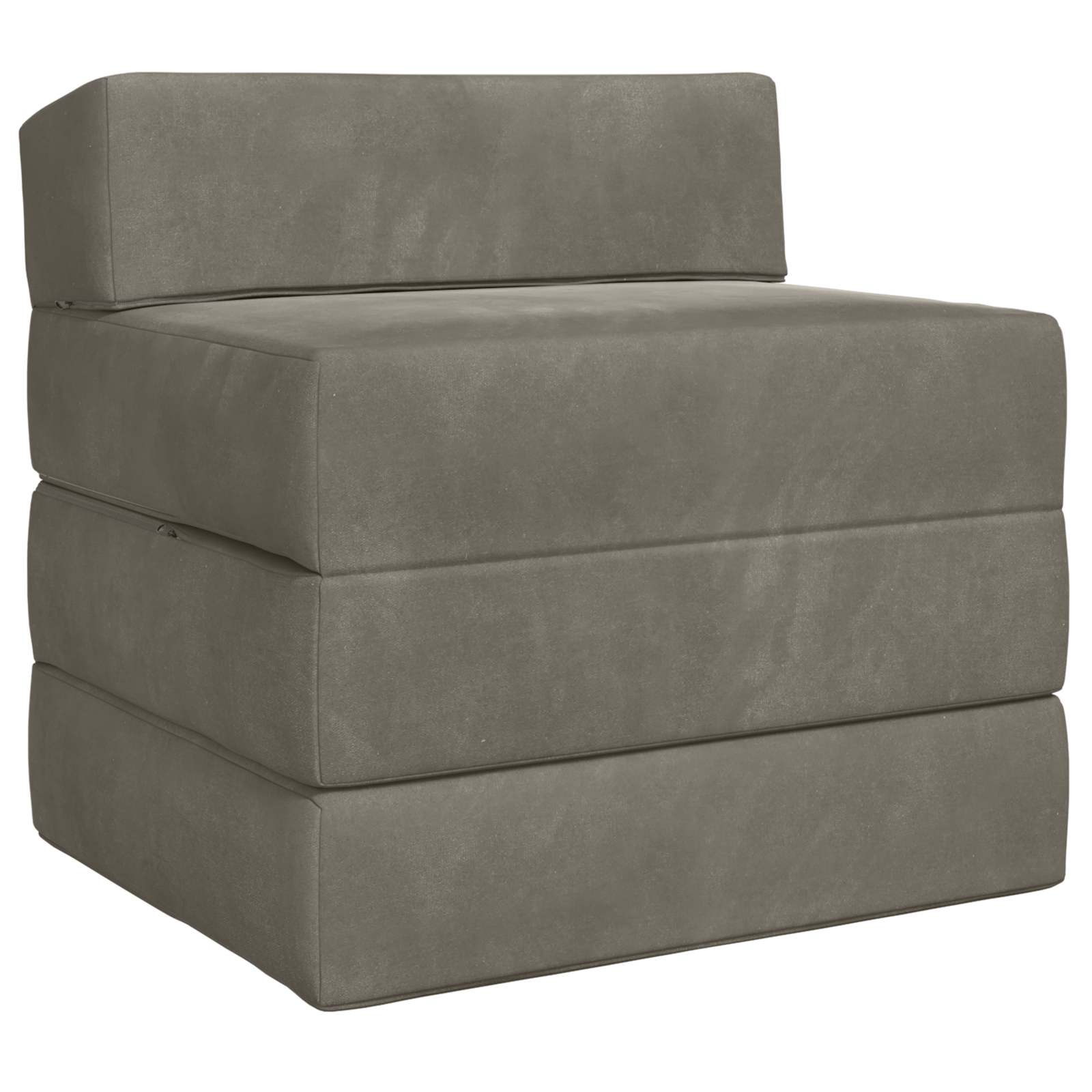 Divano Letto Pieghevole Grigio Chiaro 200 x 70 x 15 cm Velluto | homemem39
