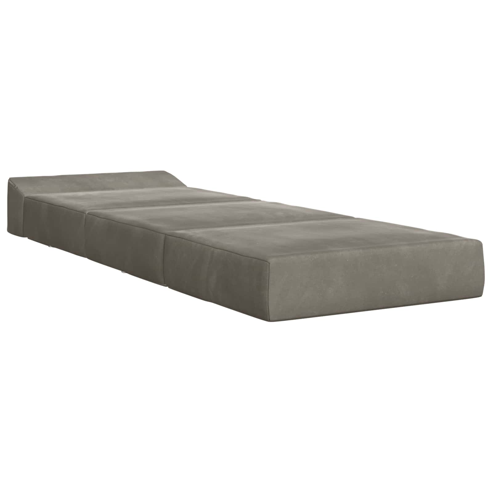 Divano Letto Pieghevole Grigio Chiaro 200 x 70 x 15 cm Velluto | homemem39