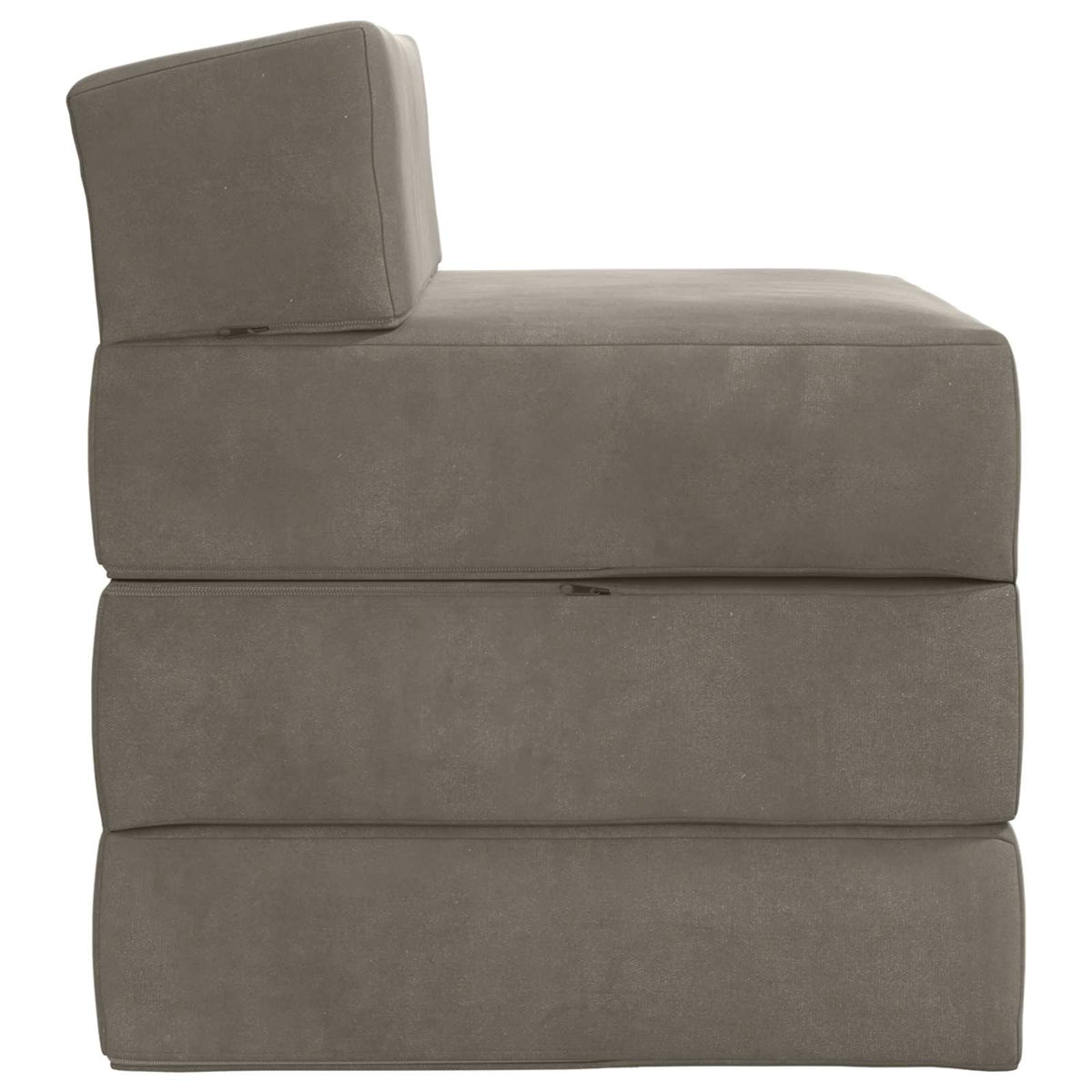 Divano Letto Pieghevole Grigio Chiaro 70 x 60 x 63 cm Velluto