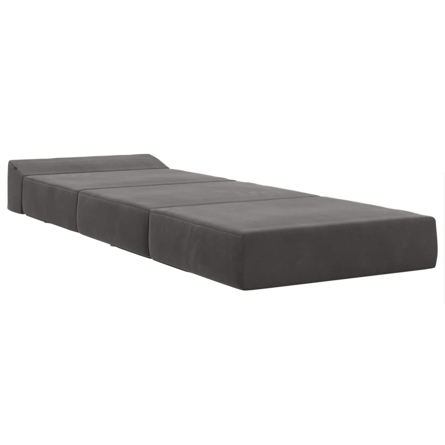 Divano Letto Pieghevole Grigio Scuro 200 x 70 x 15 cm Velluto | homemem39