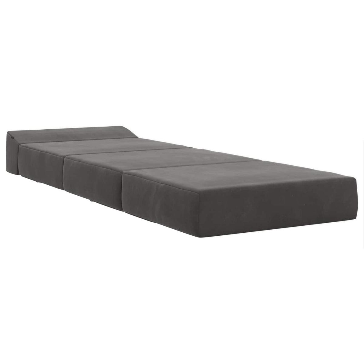 Divano Letto Pieghevole Grigio Scuro 70 x 60 x 63 cm Velluto