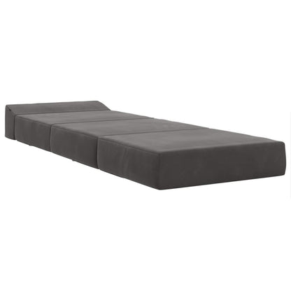Divano Letto Pieghevole Grigio Scuro 70 x 60 x 63 cm Velluto