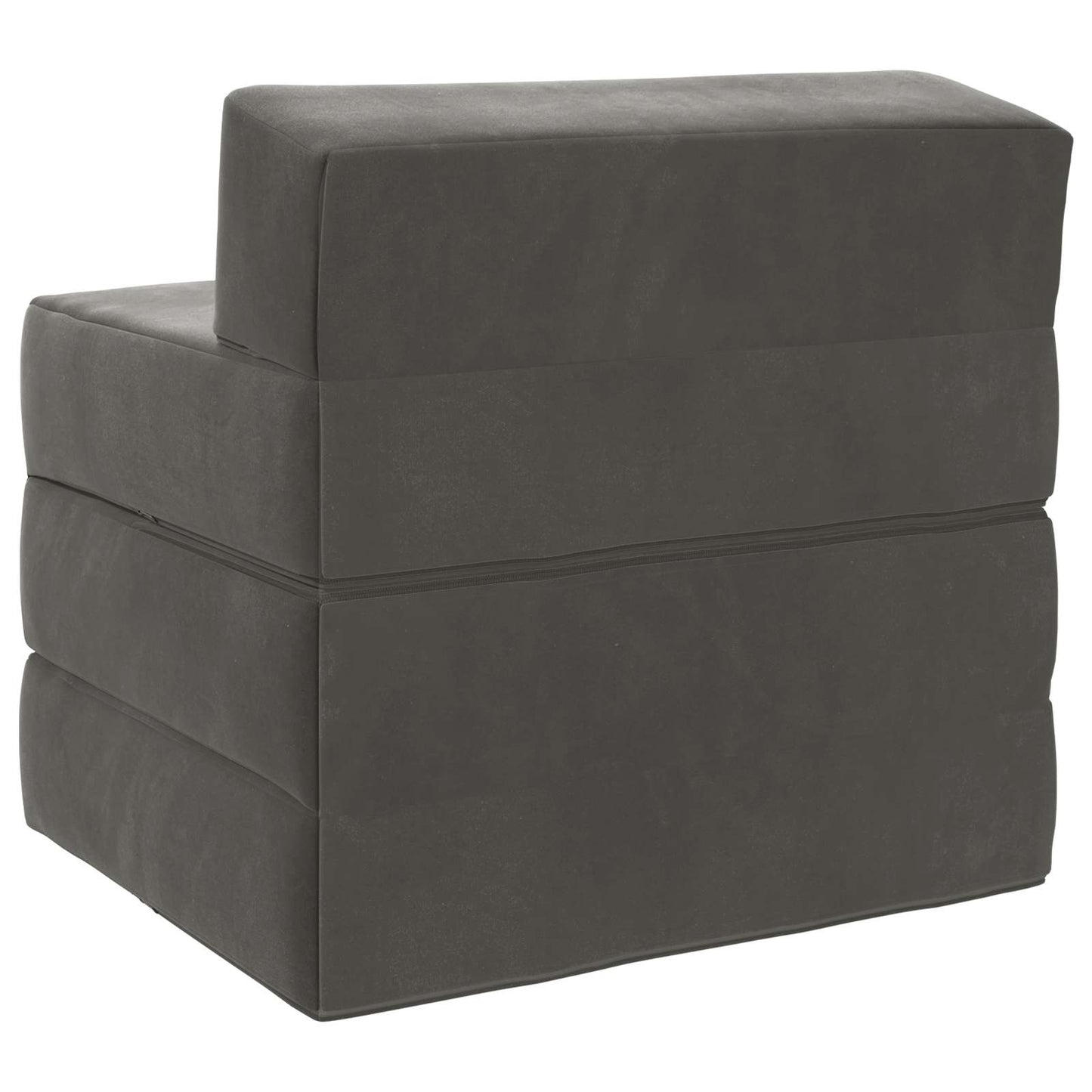 Divano Letto Pieghevole Grigio Scuro 200 x 70 x 15 cm Velluto | homemem39