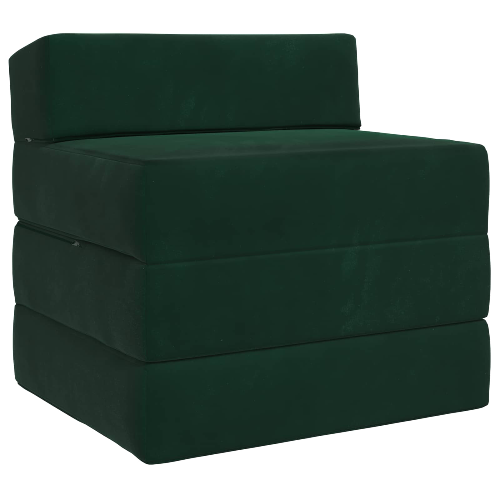 Divano Letto Pieghevole Verde Scuro 200 x 70 x 15 cm Velluto | homemem39