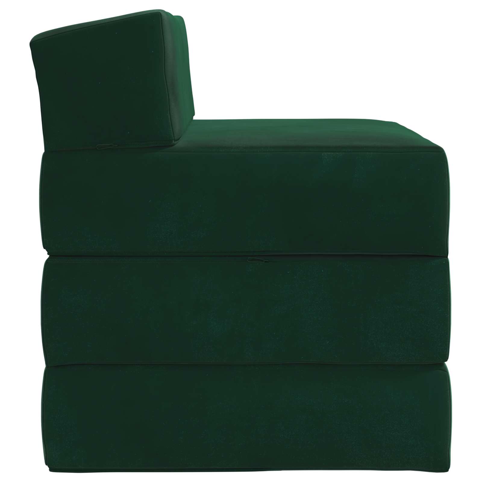 Divano Letto Pieghevole Verde Scuro 200 x 70 x 15 cm Velluto | homemem39