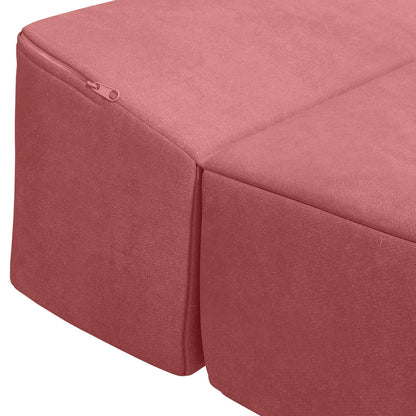 Divano Letto Pieghevole Rosa 200 x 70 x 15 cm Velluto | homemem39