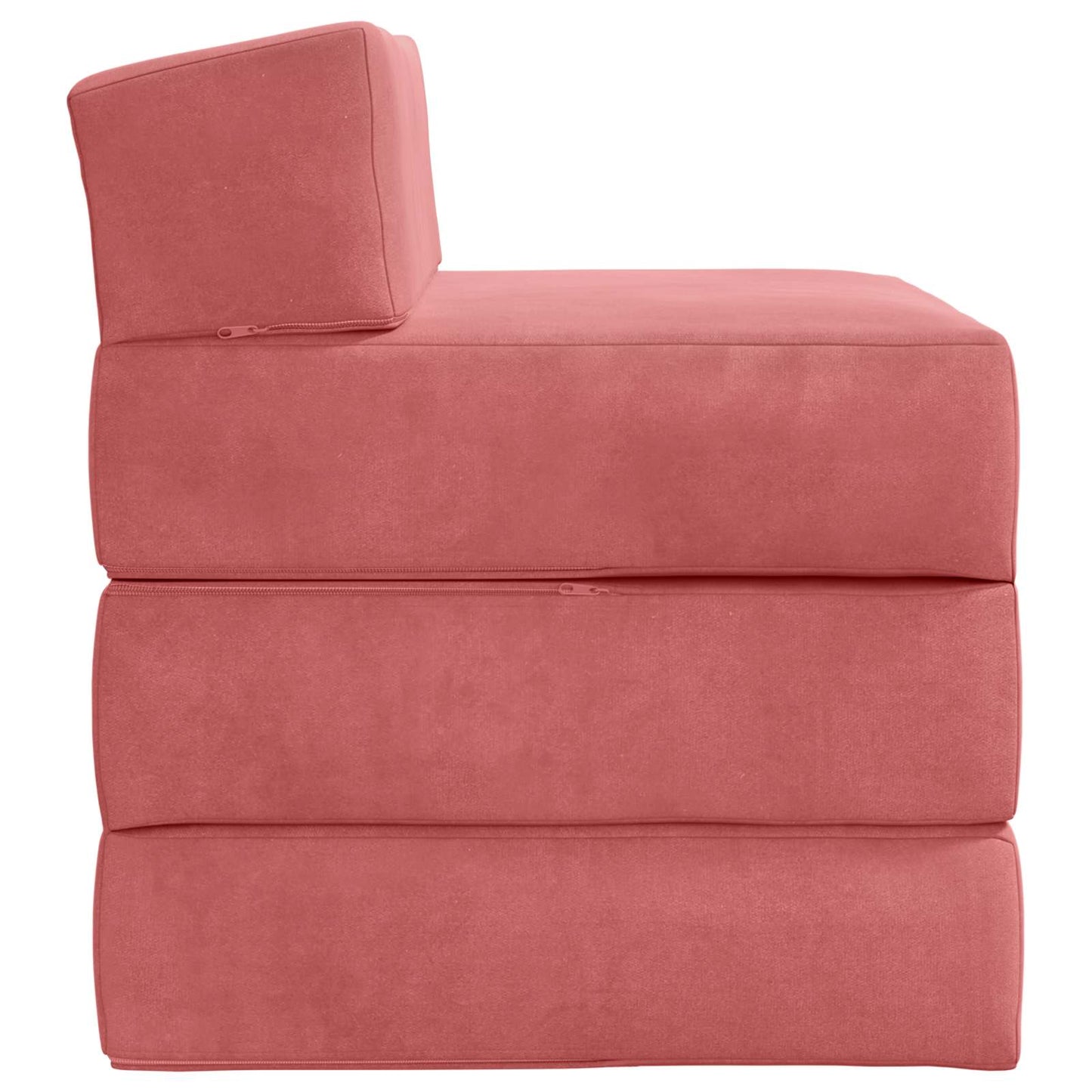 Divano Letto Pieghevole Rosa 200 x 70 x 15 cm Velluto | homemem39