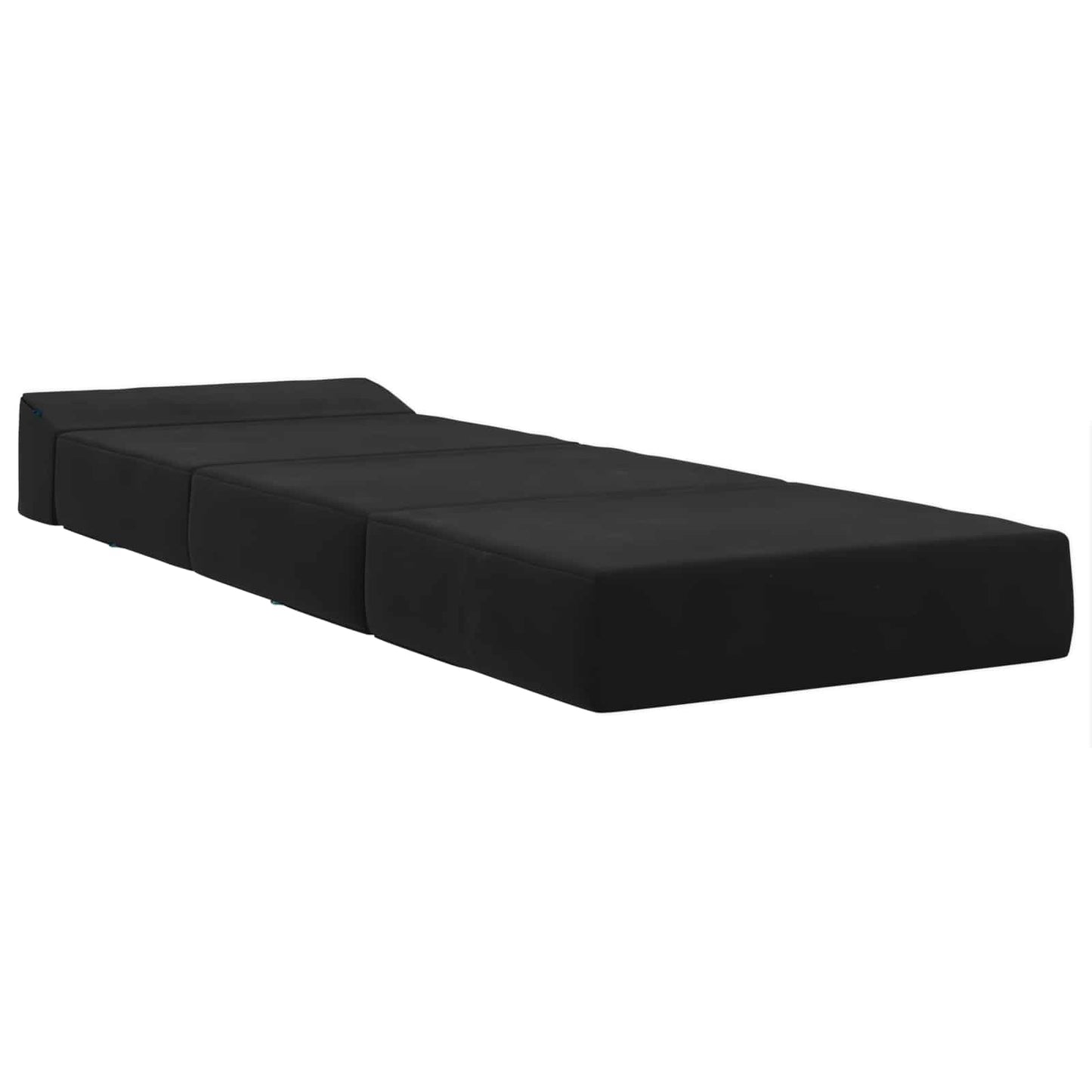 Divano Letto Pieghevole Nero 200 x 70 x 15 cm Velluto | homemem39