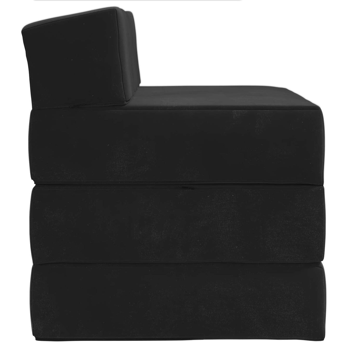 Divano Letto Pieghevole Nero 200 x 70 x 15 cm Velluto