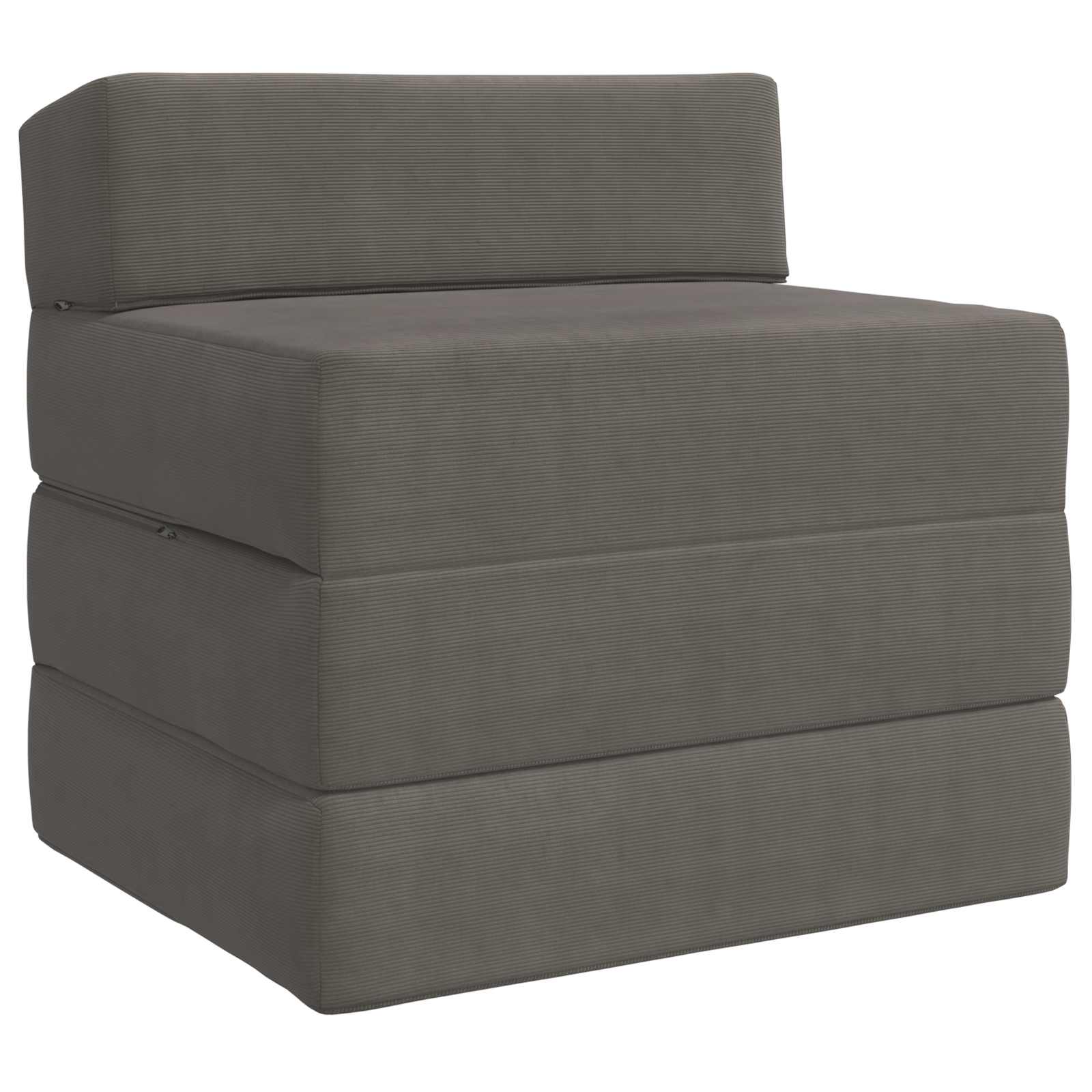Divano Letto Pieghevole Grigio Chiaro 200 x 70 x 15 cm | homemem39