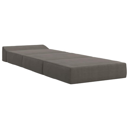 Divano Letto Pieghevole Grigio Chiaro 200 x 70 x 15 cm