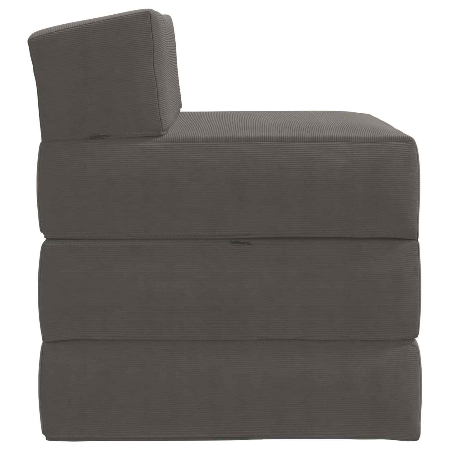 Divano Letto Pieghevole Grigio Chiaro 200 x 70 x 15 cm