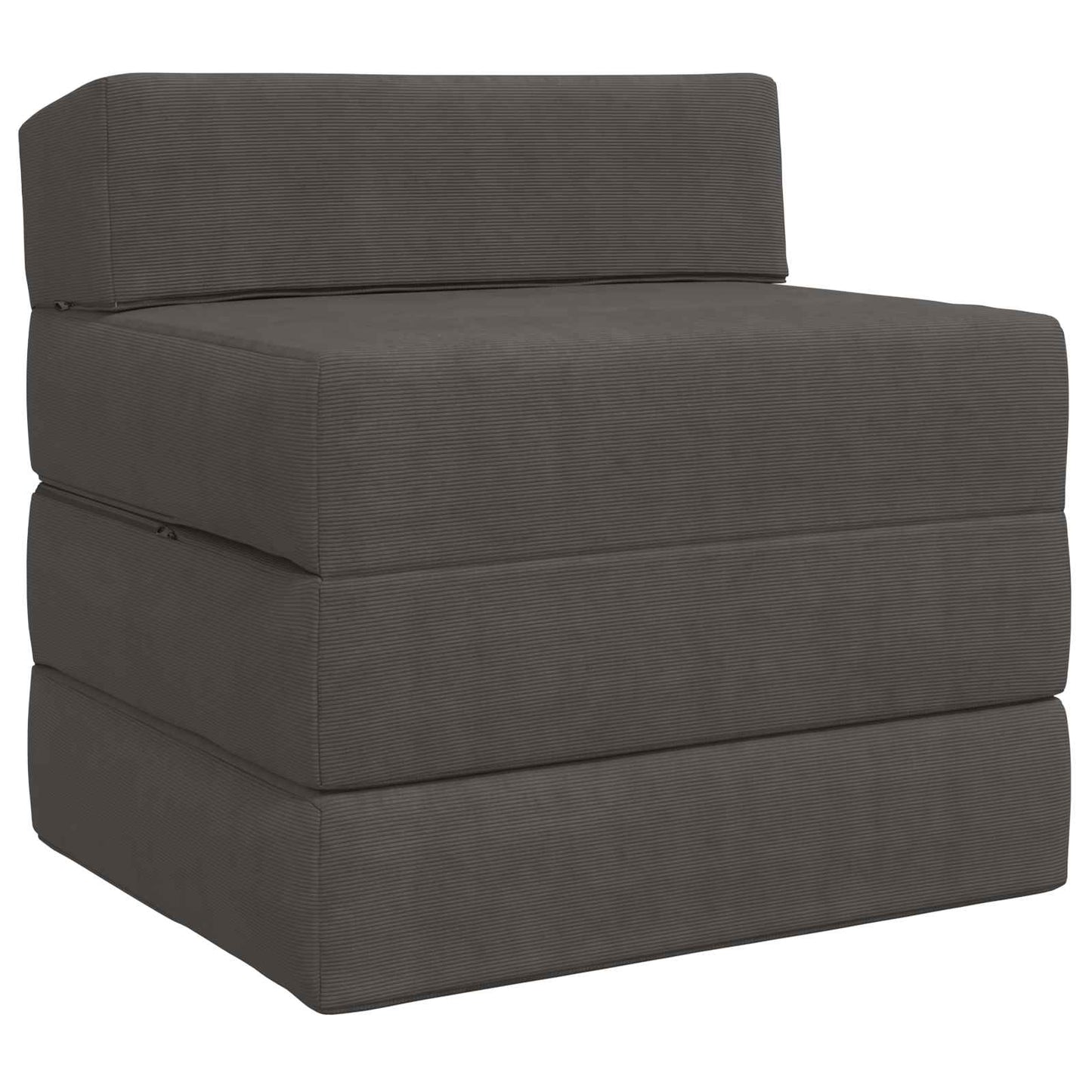 Divano Letto Pieghevole Grigio Scuro 200 x 70 x 15 cm