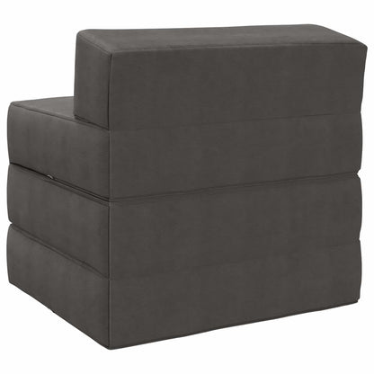 Divano Letto Pieghevole Grigio Scuro 200 x 70 x 15 cm | homemem39