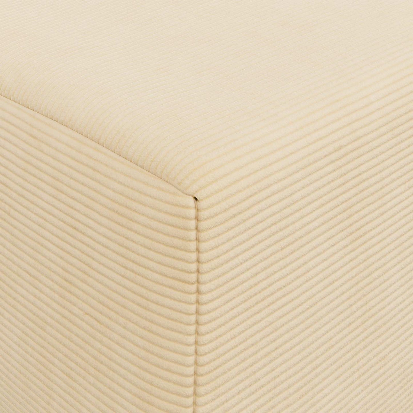 Divano Letto Pieghevole Crema 200 x 70 x 15 cm Tessuto in Cords | homemem39