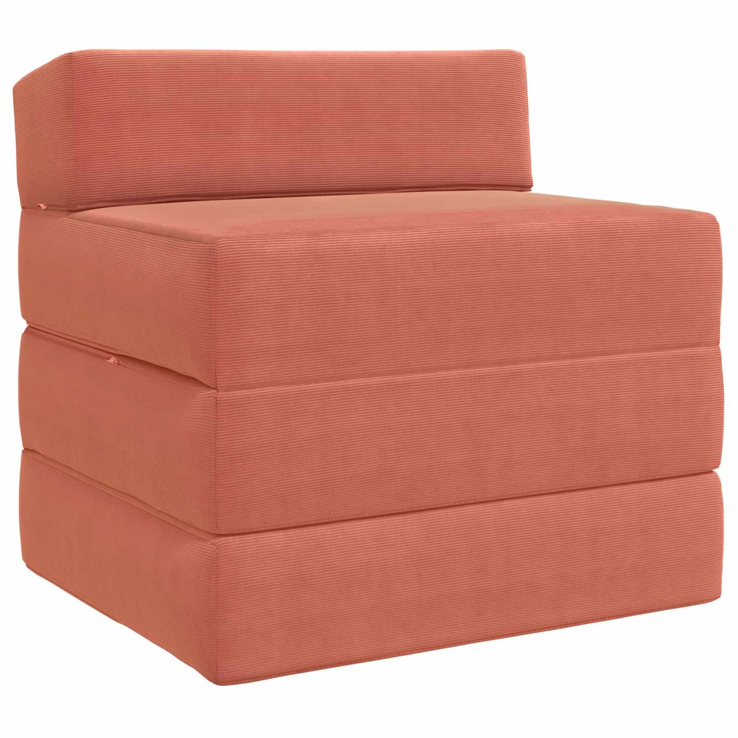 Divano Letto Pieghevole Rosso Arancio 200 x 70 x 15 cm