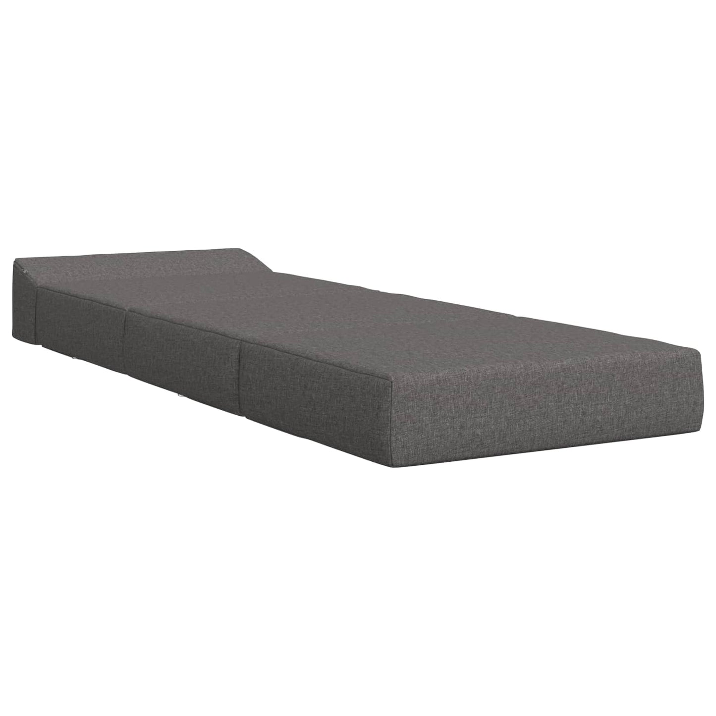 Divano Letto Pieghevole Grigio Chiaro 200 x 70 x 10 cm Tessuto