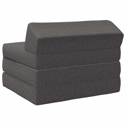 Divano Letto Pieghevole Grigio Chiaro 200 x 70 x 10 cm Tessuto