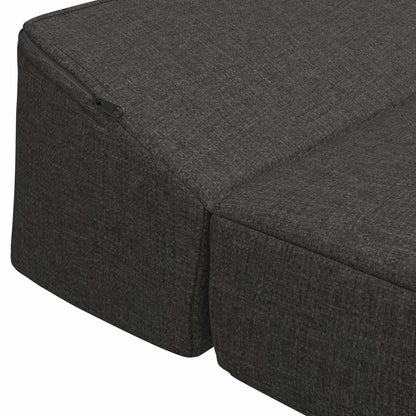 Divano Letto Pieghevole Grigio Scuro 200 x 70 x 10 cm Tessuto | homemem39