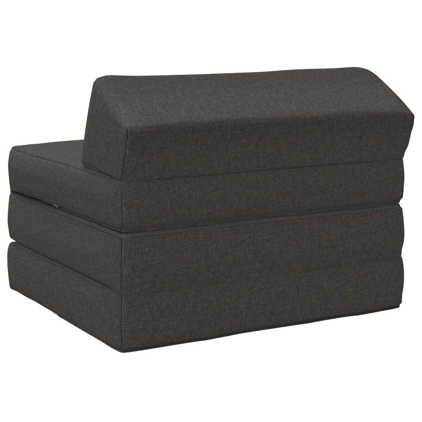 Divano Letto Pieghevole Grigio Scuro 200 x 70 x 10 cm Tessuto