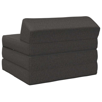 Divano Letto Pieghevole Grigio Scuro 200 x 70 x 10 cm Tessuto
