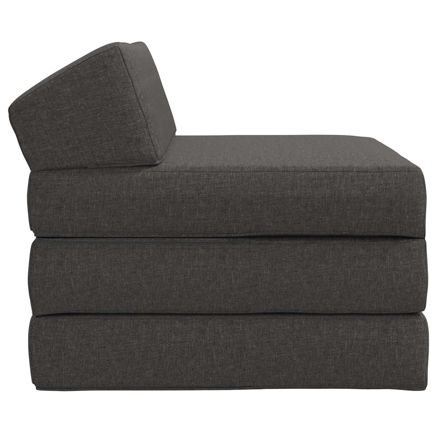 Divano Letto Pieghevole Grigio Scuro 200 x 70 x 10 cm Tessuto | homemem39
