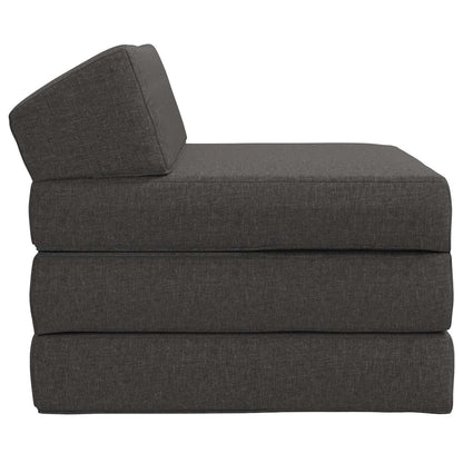 Divano Letto Pieghevole Grigio Scuro 200 x 70 x 10 cm Tessuto | homemem39