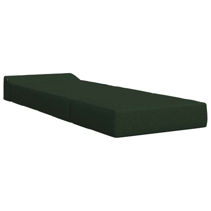 Divano Letto Pieghevole Verde Scuro 200 x 70 x 10 cm Tessuto | homemem39