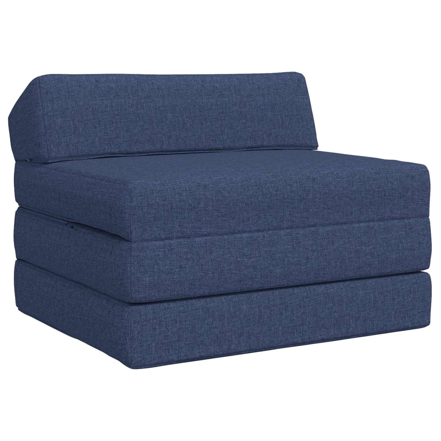 Divano Letto Pieghevole Blu 200 x 70 x 10 cm Tessuto | homemem39