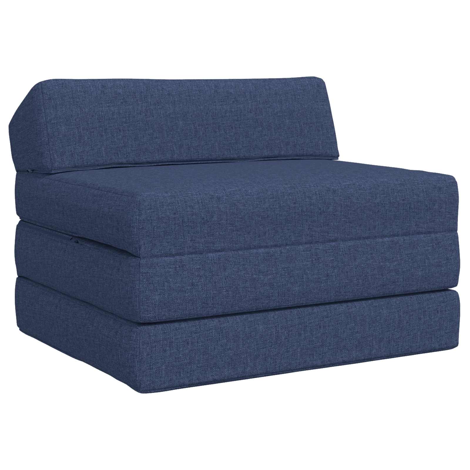 Divano Letto Pieghevole Blu 200 x 70 x 10 cm Tessuto | homemem39