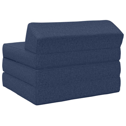 Divano Letto Pieghevole Blu 200 x 70 x 10 cm Tessuto | homemem39