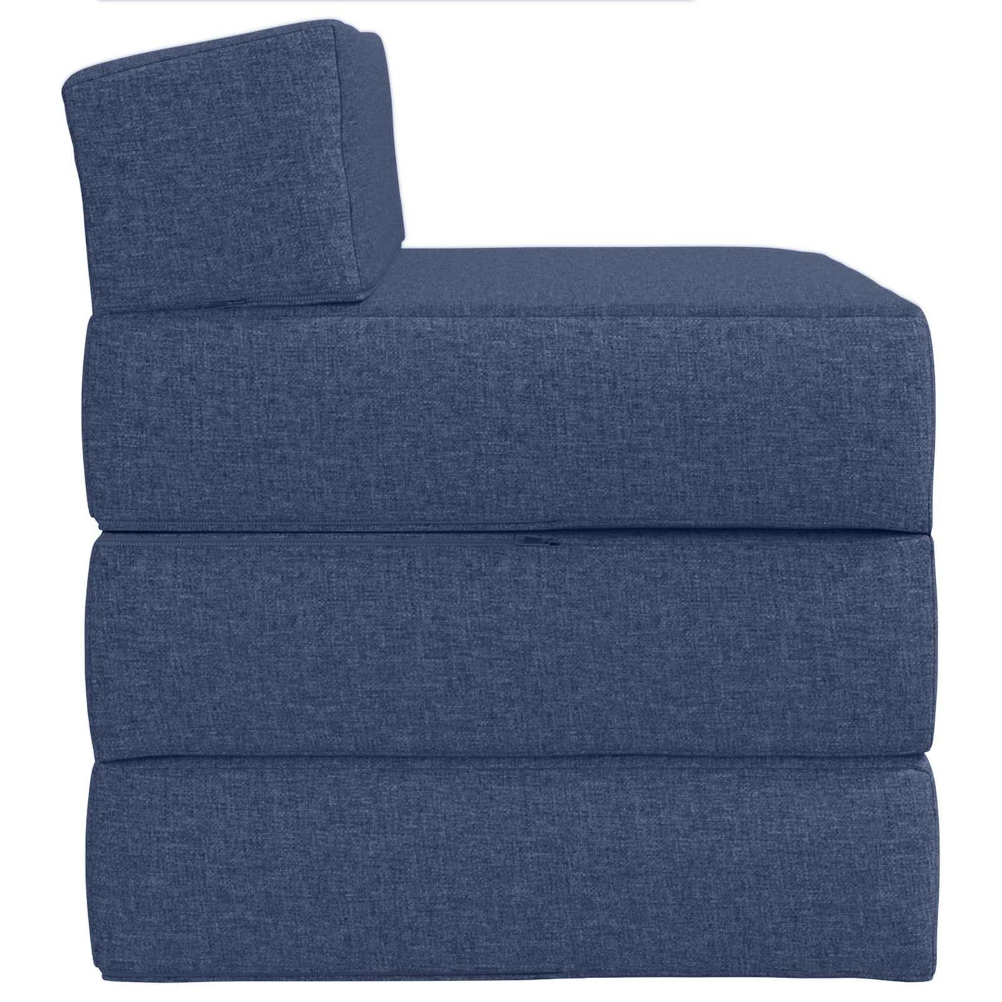 Divano Letto Pieghevole Blu 200 x 70 x 10 cm Tessuto | homemem39
