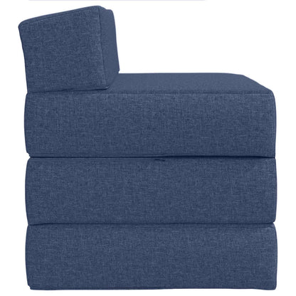 Divano Letto Pieghevole Blu 200 x 70 x 10 cm Tessuto | homemem39