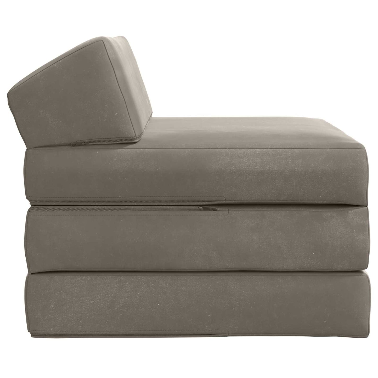 Divano Letto Pieghevole Grigio Chiaro 200 x 70 x 10 cm Velluto | homemem39