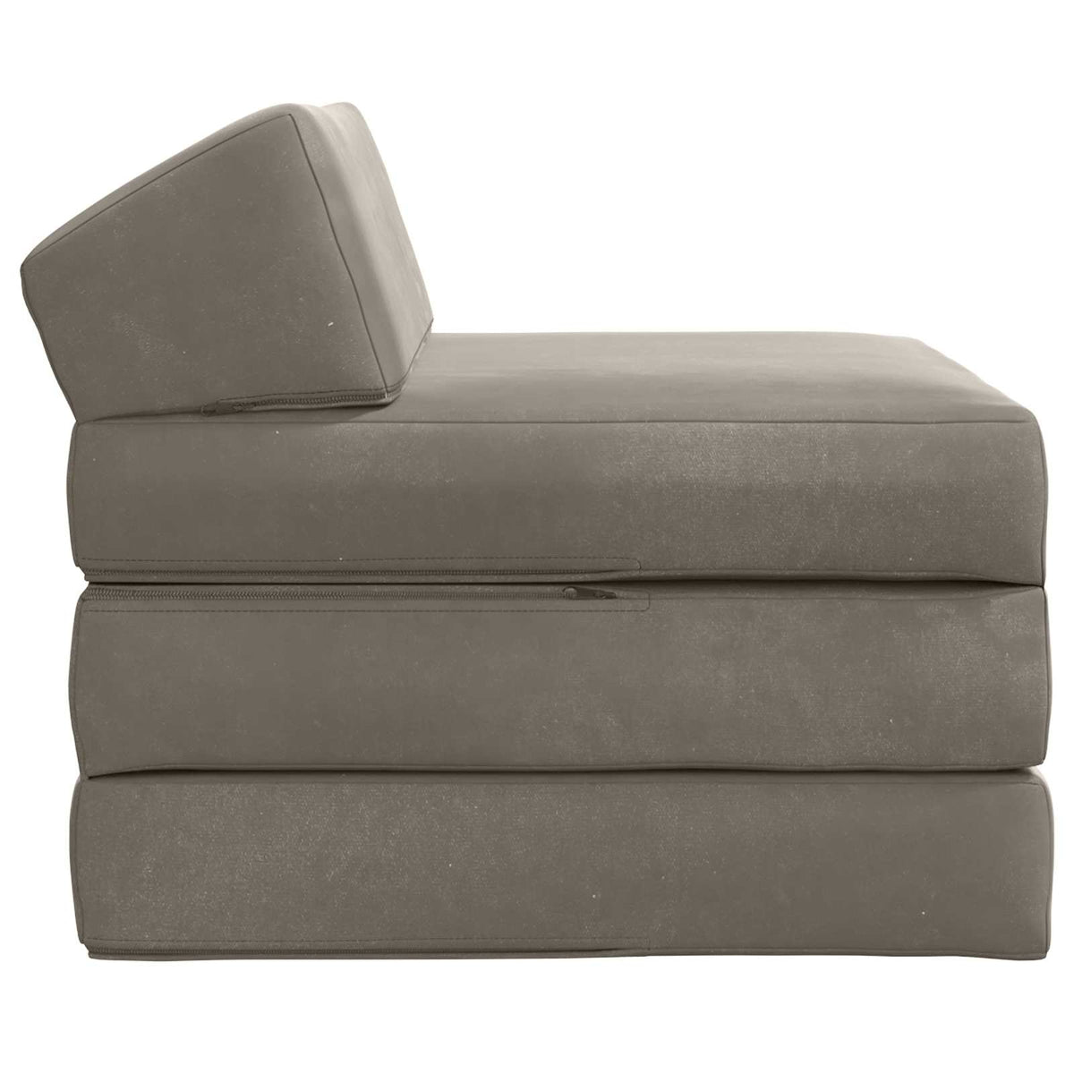 Divano Letto Pieghevole Grigio Chiaro 70 x 60 x 49 cm Velluto