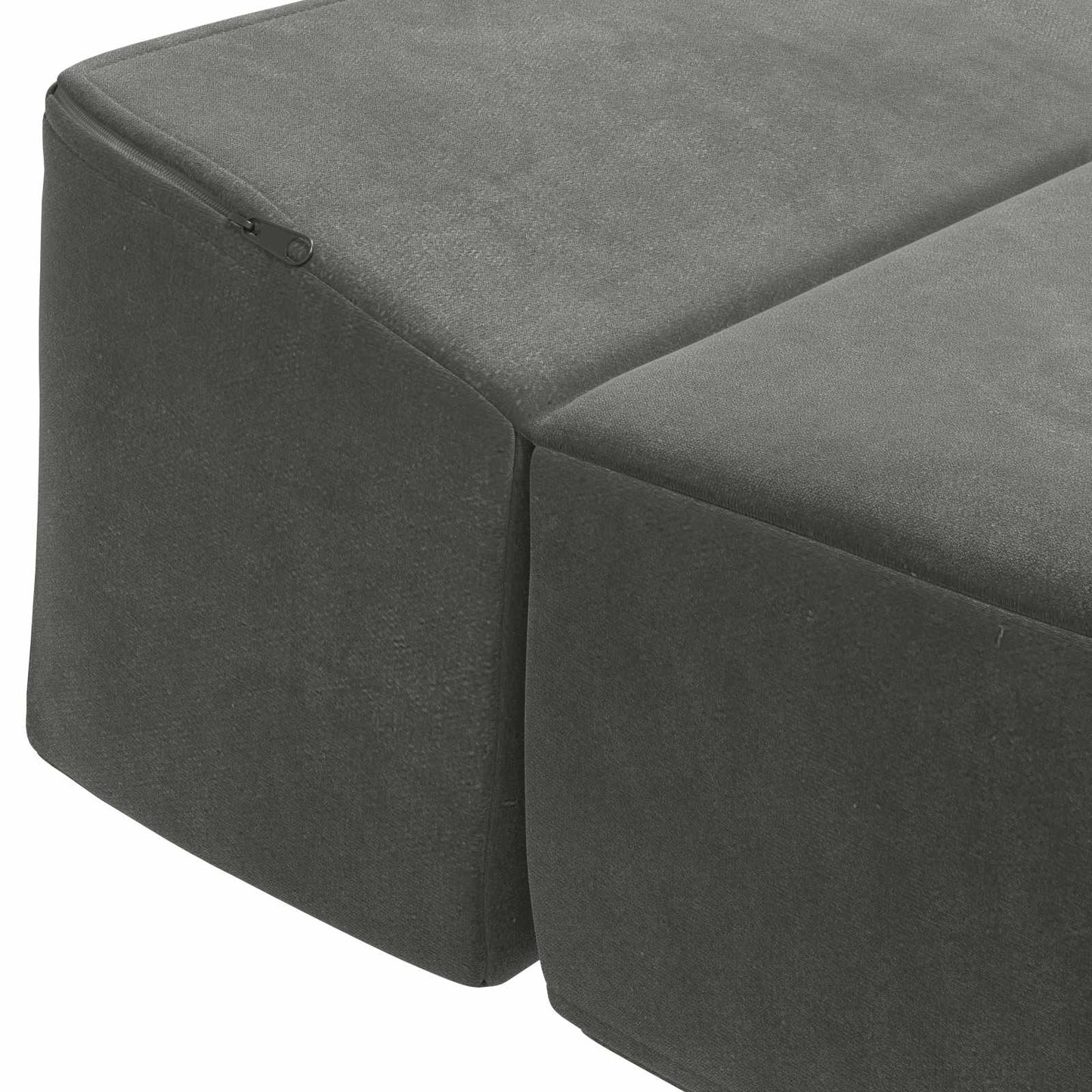 Divano Letto Pieghevole Grigio Scuro 200 x 70 x 10 cm Velluto | homemem39