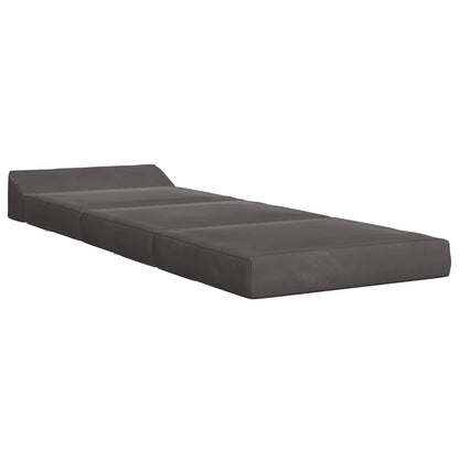 Divano Letto Pieghevole Grigio Scuro 70 x 60 x 49 cm Velluto