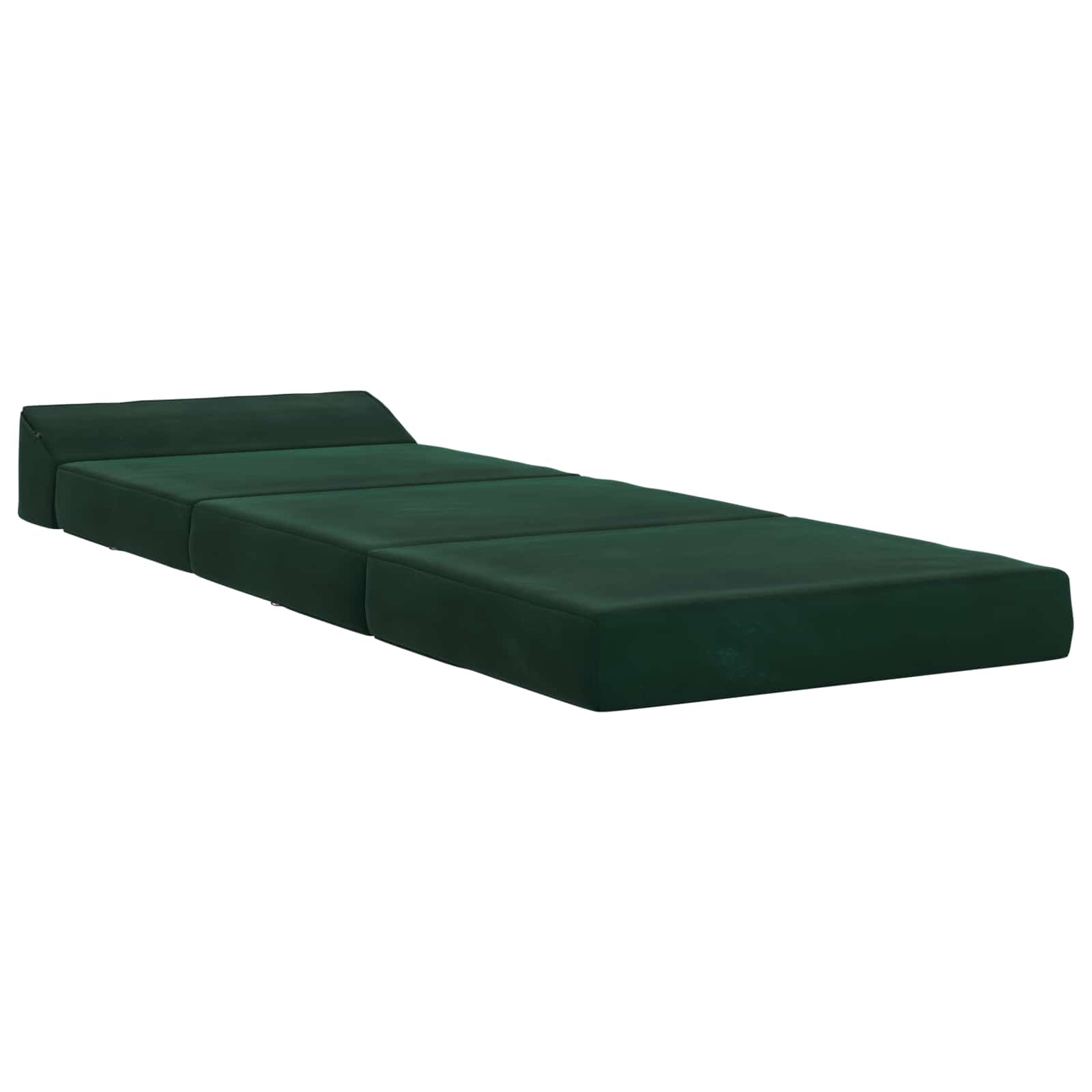 Divano Letto Pieghevole Verde Scuro 200 x 70 x 10 cm Velluto | homemem39