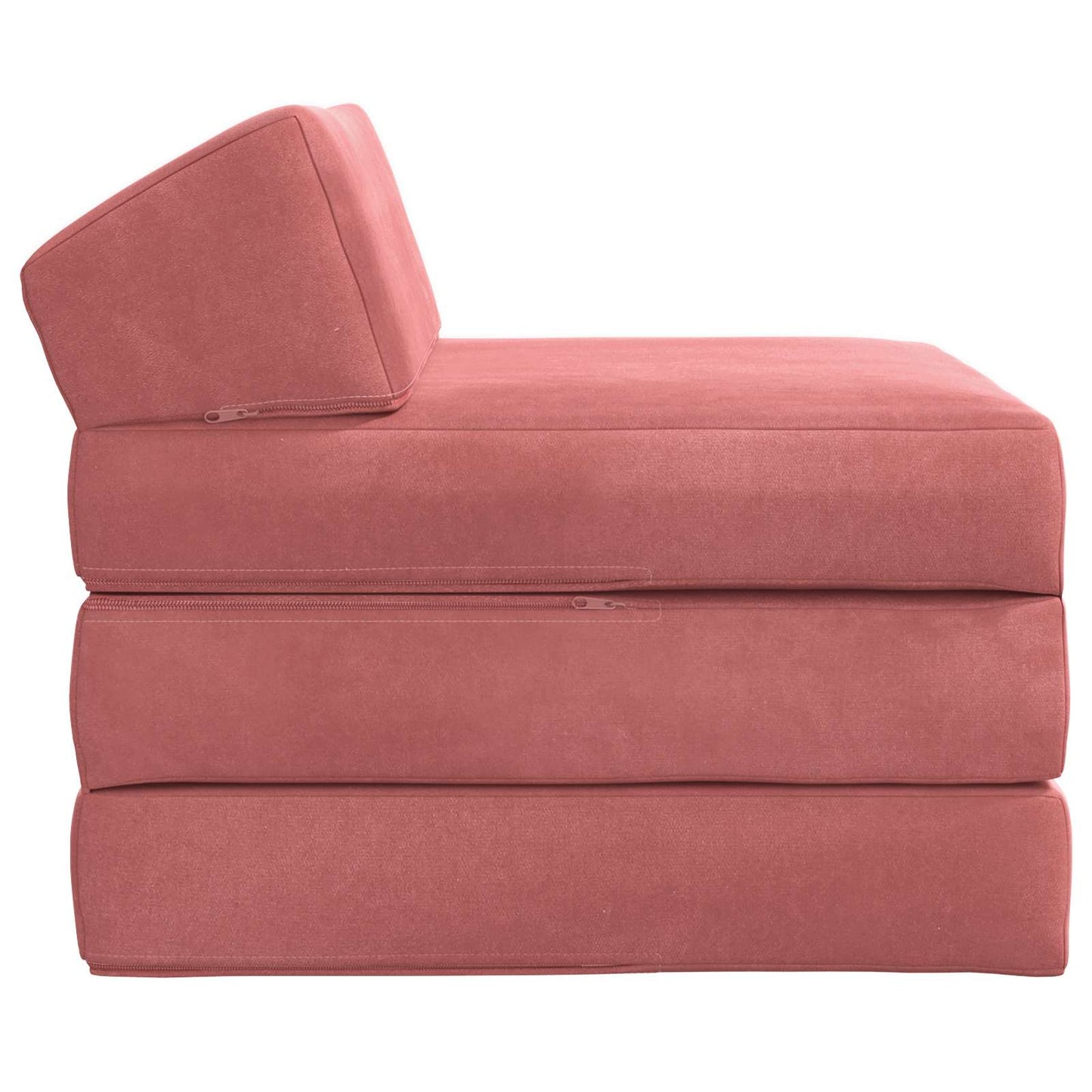 Divano Letto Pieghevole Rosa 200 x 70 x 10 cm Velluto | homemem39