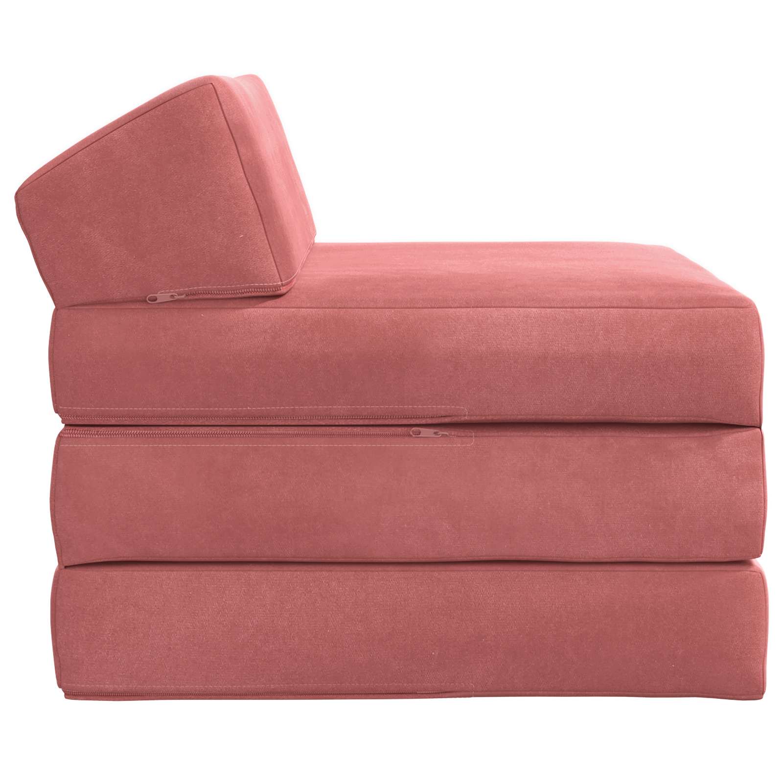 Divano Letto Pieghevole Rosa 200 x 70 x 10 cm Velluto | homemem39