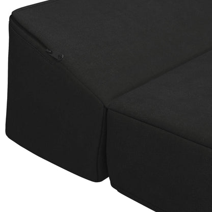 Divano Letto Pieghevole Nero 70 x 60 x 49 cm Velluto