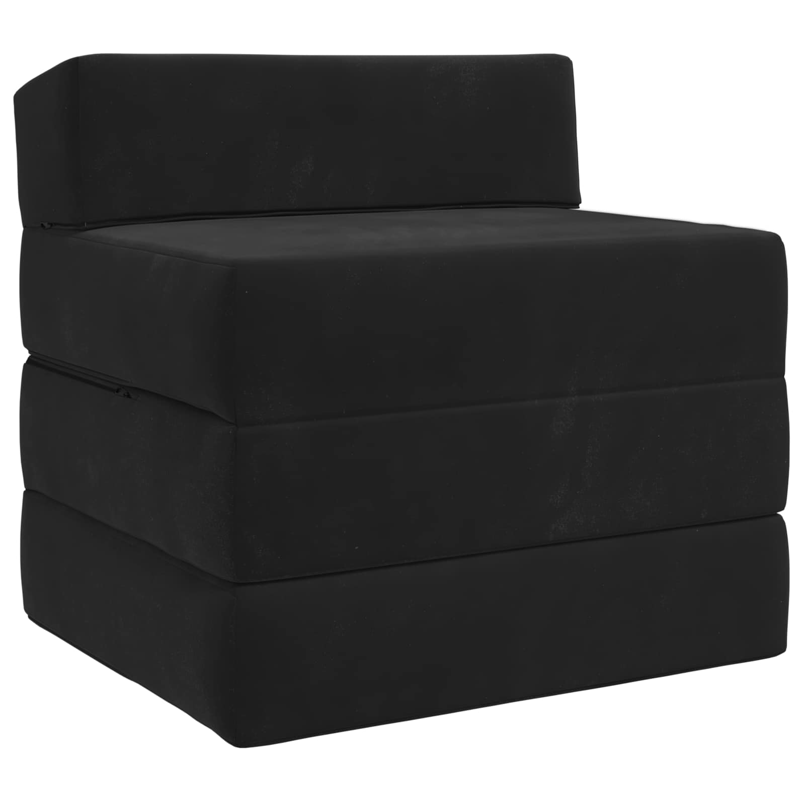 Divano Letto Pieghevole Nero 200 x 70 x 10 cm Velluto | homemem39