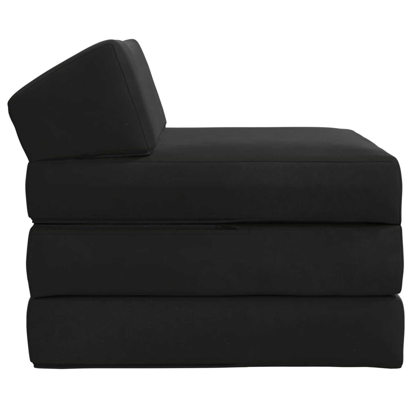 Divano Letto Pieghevole Nero 200 x 70 x 10 cm Velluto | homemem39