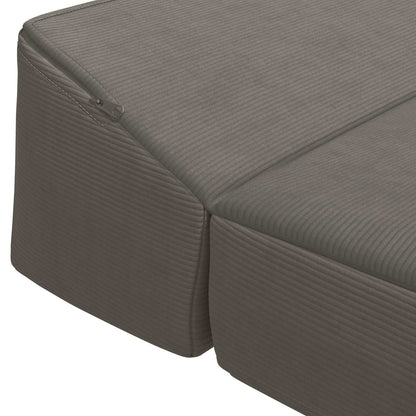 Divano Letto Pieghevole 2 posto Grigio Chiaro 70 x 60 x 49 cm