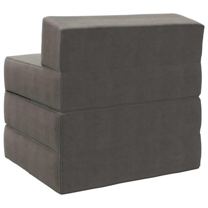 Divano Letto Pieghevole Grigio Chiaro 200 x 70 x 10 cm | homemem39