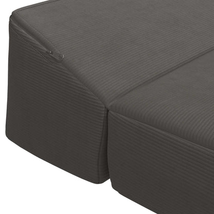 Divano Letto Pieghevole Grigio Scuro 200 x 70 x 10 cm