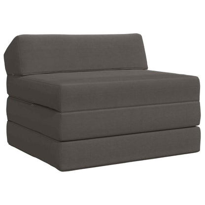 Divano Letto Pieghevole Grigio Scuro 200 x 70 x 10 cm