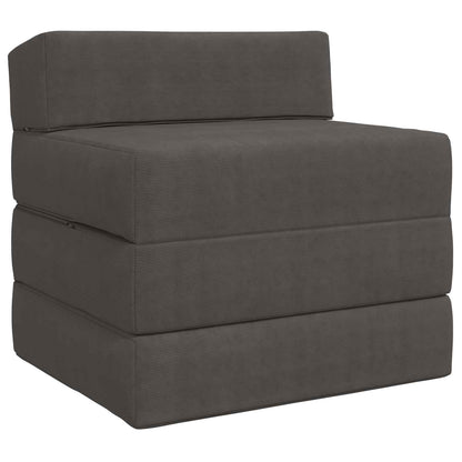 Divano Letto Pieghevole Grigio Scuro 200 x 70 x 10 cm